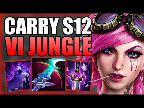 HOW TO PLAY VI JUNGLE & CARRY THE GAME IN SEASON 12! - Best Build/Runes S+ Guide - League of Legends