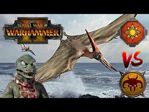 Lizardmen vs Beastmen | FLYING LIZARDS - Total War Warhammer 2