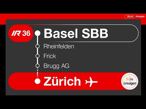 SBB Ansagen | IR36 Basel SBB - Zürich Flughafen | TTS | 2025 | BoJa Ansagen 