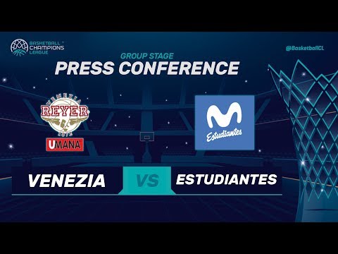 Umana Reyer Venezia v Movistar Estudiantes - Press Conference - Basketball Champions League 2017-18