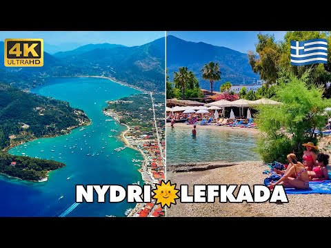 NYDRI(Nidri) 🌞 Lefkada Island - Greece 🇬🇷 | Beautiful Beach 🏖️ | Picturesque Town [4K UHD]
