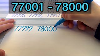 Writing Counting 77001 - 78000