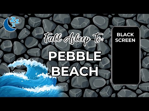 Ocean Sounds Pebble Beach Waves For Sleep | 8 Hours (Black Screen)