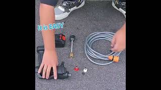 LAVADORA DE ALTA PRESSAO PORTATIL SEM FIO PISTOLA AGUA GATILHO LAVA CARRO QUINTAL KIT COMPLETO