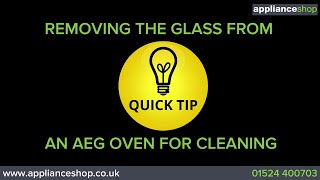 How to access the glass in your AEG oven door for cleaning