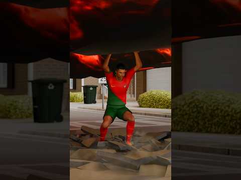 Ronaldo & Messi Running Away From Meteor! #shorts