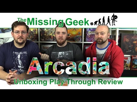Arcadia Unboxing, Play Through, Review | The Missing Geek 