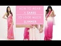 How To Wear A Saree To Look Slim