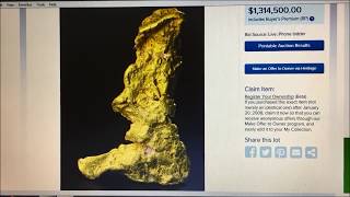 LARGEST GOLD NUGGET IN WESTERN HEMISPHERE THE BOOT OF CORTEZ