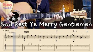 🎄God Rest Ye Merry Gentlemen🎄Christmas Songs &amp; Carols🎄Easy Fingerstyle Guitar Tutorial🎄 Tabs &amp;Chords