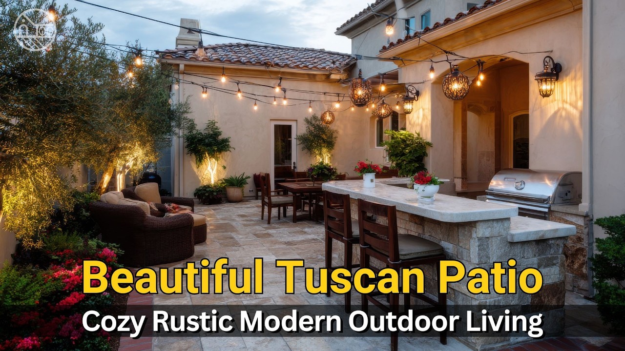 TUSCAN PATIO MAKEOVER | Cozy Rustic Mediterranean Outdoor Living