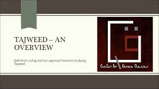 03 - Tajweed: An Overview