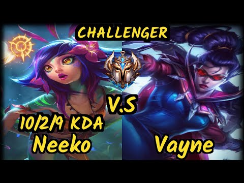 brTT (NEEKO) vs VAYNE ~ ON-HIT NEEKO ~ 10/2/9 KDA BOTTOM ADC CHALLENGER GAMEPLAY - BR