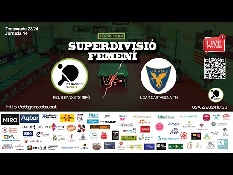 SUPERDIVISIÓ FEMENÍ - MIRÓ GANXETS REUS vs UCAM CARTAGENA TM