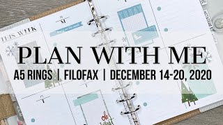 Plan with Me | A5 Filofax | December 14-20, 2020 #filofax #planwithme