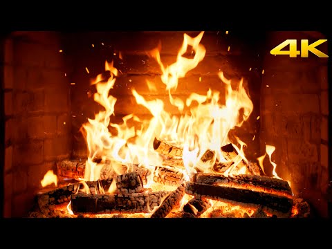 🔥 Kaminambiente mit sanften Glutknistern und warmer Ausstrahlung für ruhige Stunden (Fireplace 4K)