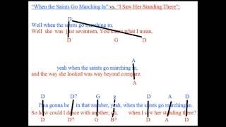 THE BEATLES MINUTE: "When the Saints Go Marching In" vs. "I Saw Her Standing There"