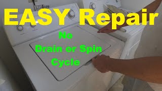 Wash Machine Won't Drain or Spin — Easy 5 Minute Fix