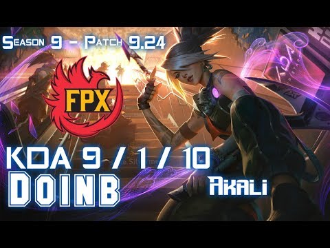 FPX Doinb AKALI vs TWISTED FATE Mid - Patch 9.24 KR Ranked