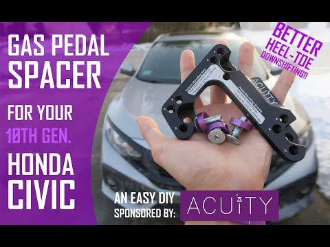 10th Gen Honda Civic Gas Pedal Spacer From Acuity Instruments [INSTALL + REVIEW]