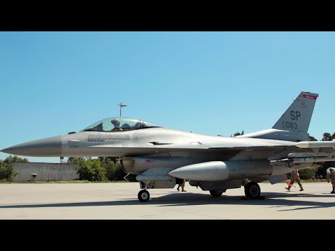F-16 Fighting Falcons Hot Pit Refueling • Exercise Agile Wolf • Ramstein Air Base, Germany