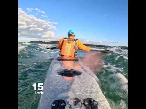Playing in boat waves #surfski #waves #kayakingfun #paddlers