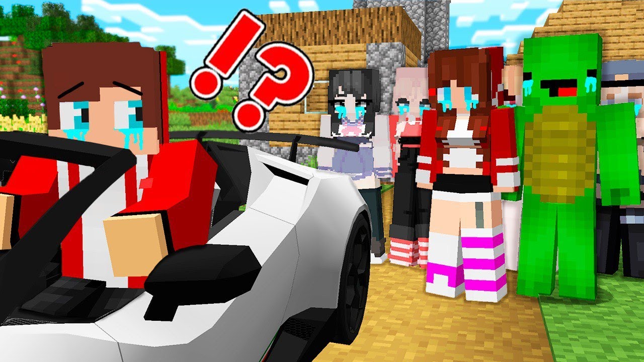 JJ  KICKED OUT OF THE VILLAGE in Minecraft! in Village - Maizen Minecraft JJ & Mikey