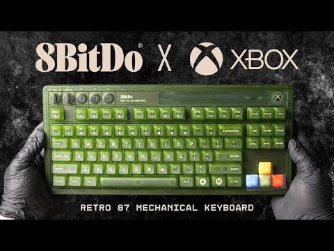 Bàn phím cơ 8BitDo Retro 87 Edition – Kailh Jellyfish X, LED RGB, Kết nối 3 chế độ, Thiết kế Xbox chính hãng