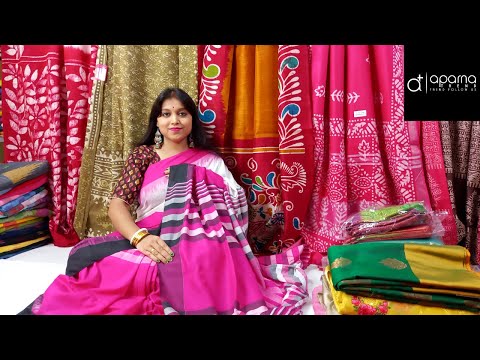 "Get enchanted by the regal CHANDERI SILK sarees online" Aparna Trend