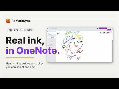 Sync Remarkable Notes To Onenote Ink Text Pdfs Remarksync