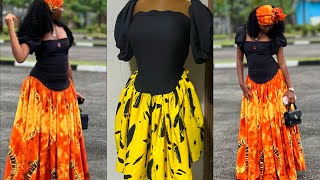 How to Draft, Cut & Sew a Basque Waist Dress with Gathers🌻Detachable Sleeve DIY|Beginner Friendly)