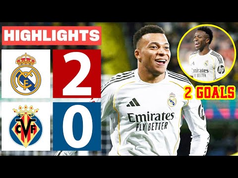 Real Madrid vs Villarreal 2-0 Highlights & All Goals 2026 🔥 Kylian Mbappé 2 Goals