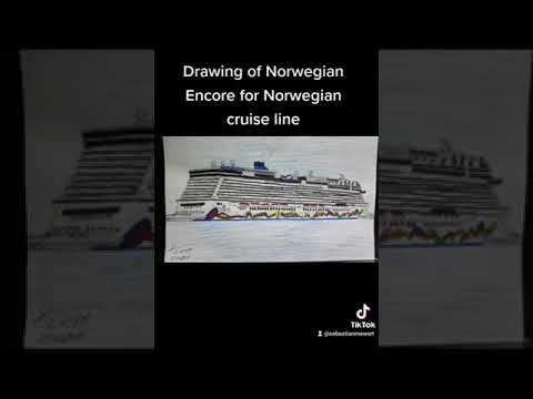 Thumbnail for Drawing of Norwegian encore for Norwegian Cruises line