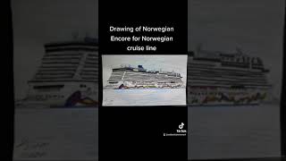 Drawing of Norwegian encore for Norwegian Cruises line