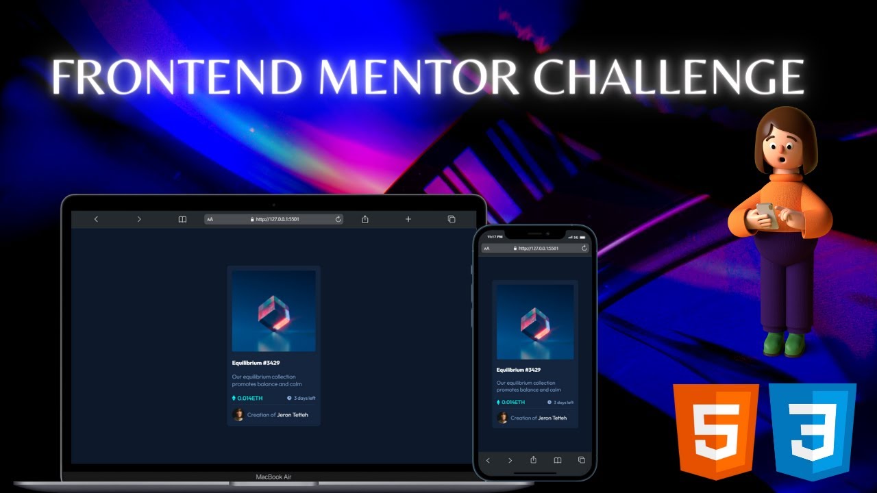 NFT preview card component | Frontend Mentor challenge