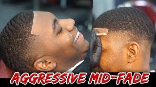 Barber Tutorial: Aggressive Mid-Fade on 360 Waves/ Crispy Line Up