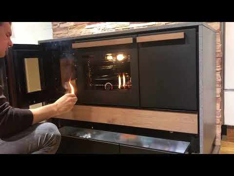 Feuertaufe des neuen Lohberger Holzherdes "Alpin-modern"