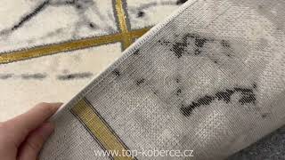 Jutex kusový koberec Mramor 9060A 120x170cm zlatý