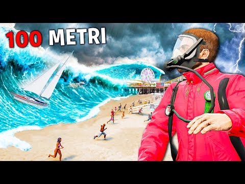 DISASTRO TSUNAMI DA 1M vs 10.000 METRI su GTA 5 RP! 🌊