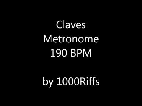 Claves Metronome 190 BPM - Beats Per Minute