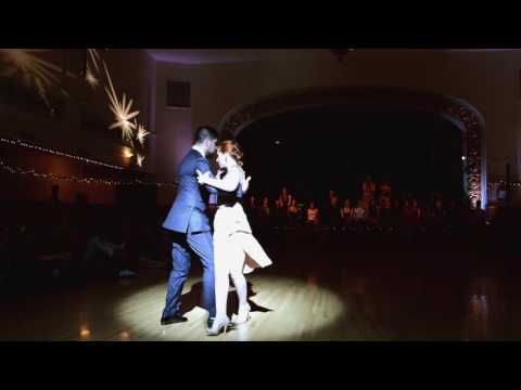  Sebastian Jimenez  and  Joana Gomes  are  dancing  at  Portland tango festival  in  2016