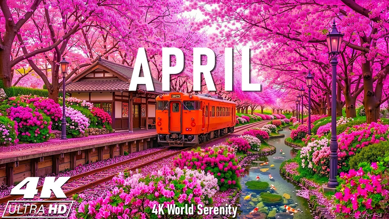 Flowers in April 4K – Early Spring 2026 🌸 When Nature Blooms, Cherry Blossoms & Tulip Fields