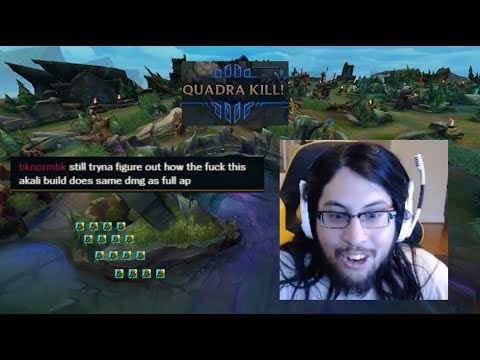 EVEN IMAQTPIE IS SURPRISED WITH SUPER OP 1V9 NUCLEAR AKALI BUILD #1 AKALI WORLD