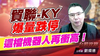 貿聯-KY爆量跌停，這檔機器人再衝高！｜台股攻略｜劉烱德 (圖)