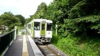 preview picture of video 'JR East KiHa 100 arriving at Geibikei Station'