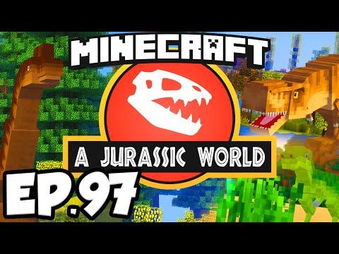 Jurassic World: Minecraft Modded Survival Ep.97 - DINOSAUR ESCAPE ATTEMPT!!! (Dinosaurs Modpack)