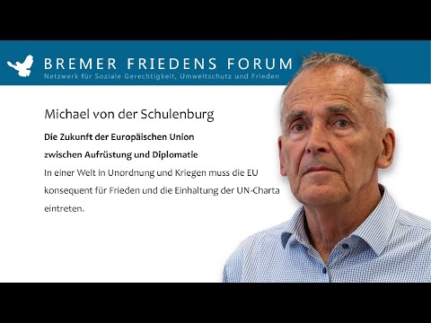 Michael von der Schulenburg: Europa zwischen Kriegspolitik und Diplomatie