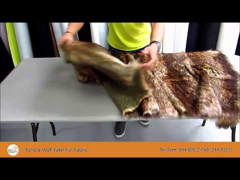 Tundra Wolf Fake Fur Fabric