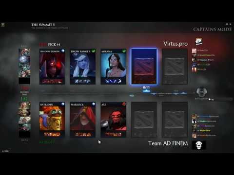 LIVE Ad Finem vs Virtus Pro (3/5) -  Dota 2 - The Summit 6 European Qualifiers