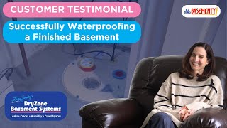 Watch video: DryZone Waterproofed Laura's Finished Basement